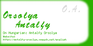 orsolya antalfy business card